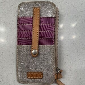 Card organizer wristlet- Violet USED minor flaw